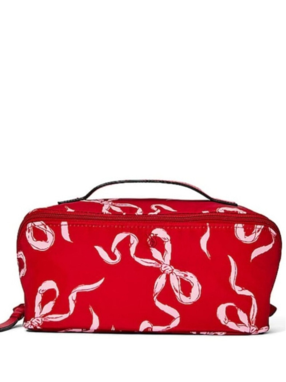 Victoria Secret Red Bows Expandable Travel Makeup Bags 3 Piece NWT